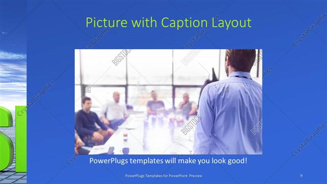 Picture with Caption presentation slide layout