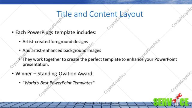 Title and Content presentation slide layout