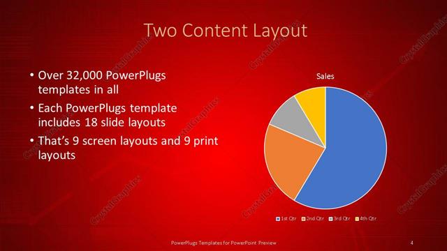 Two Content presentation slide layout