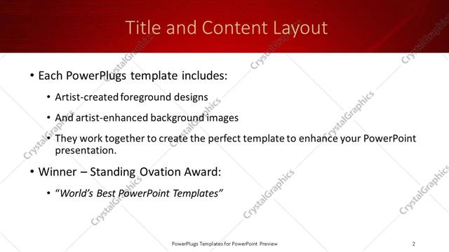 Title and Content presentation slide layout
