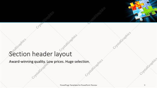 Section Header presentation slide layout