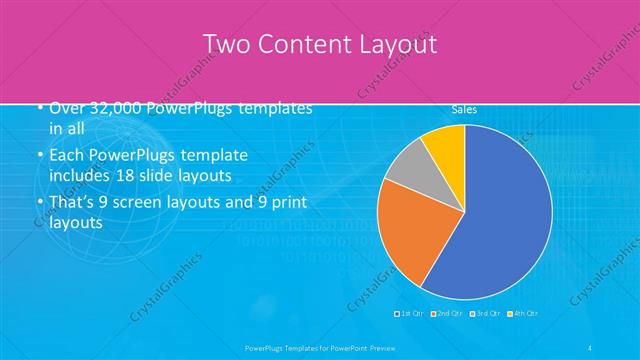 Two Content presentation slide layout