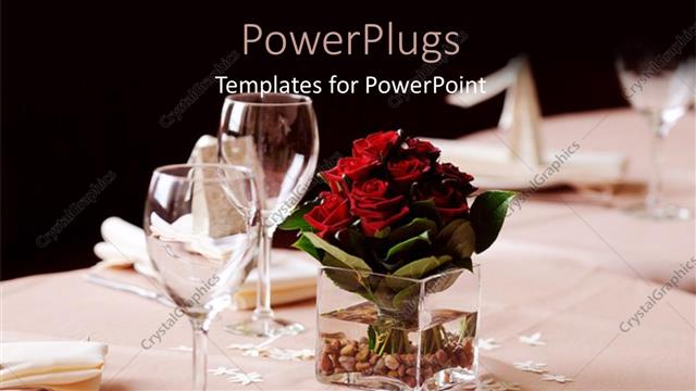  Presentation with celebration - A set table of plates and cups with a flower