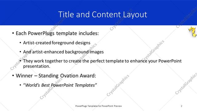Title and Content presentation slide layout