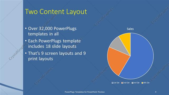 Two Content presentation slide layout