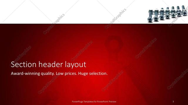 Section Header presentation slide layout