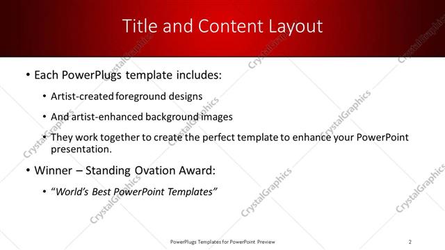 Title and Content presentation slide layout