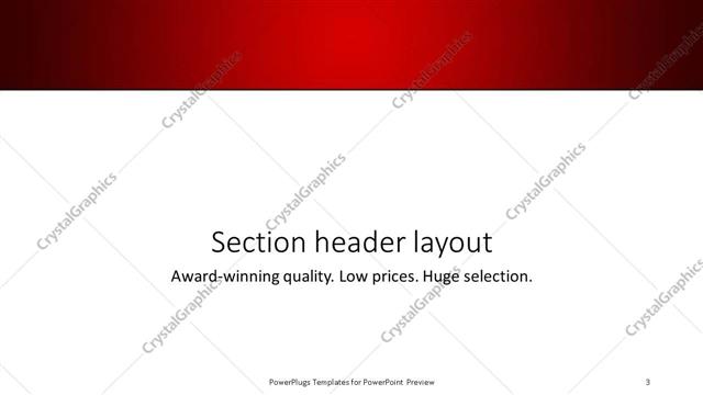 Section Header presentation slide layout