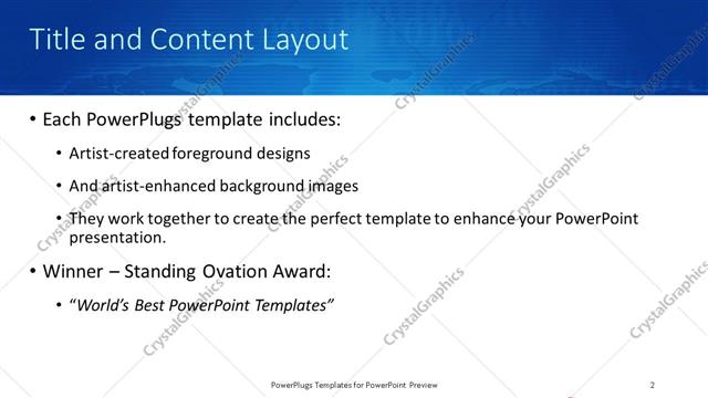 Title and Content presentation slide layout