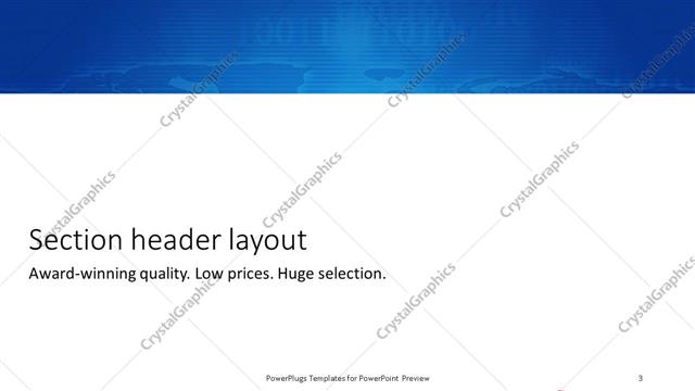 Section Header presentation slide layout