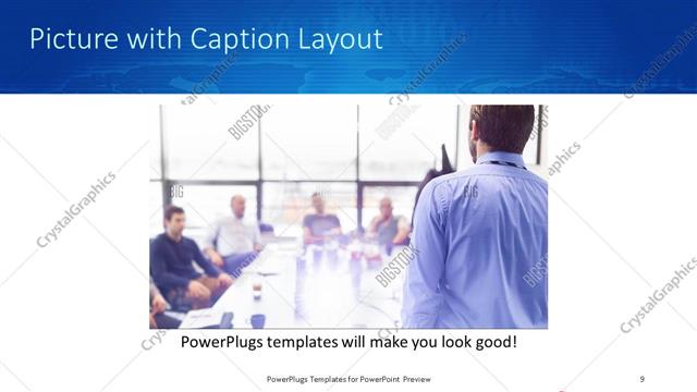 Picture with Caption presentation slide layout