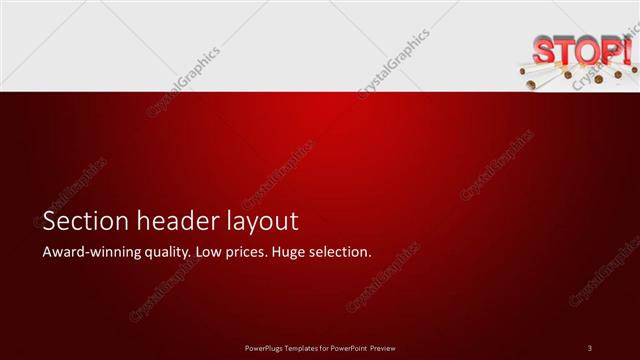 Section Header presentation slide layout