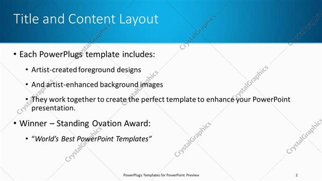 Title and Content presentation slide layout