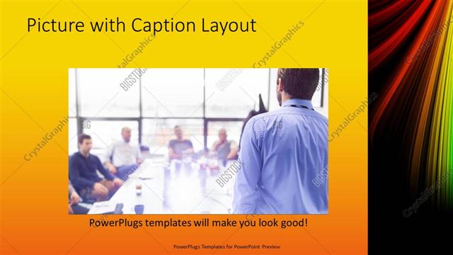 Picture with Caption presentation slide layout
