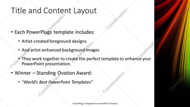 Title and Content presentation slide layout