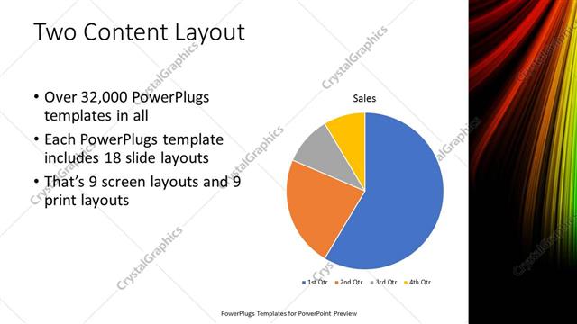 Two Content presentation slide layout
