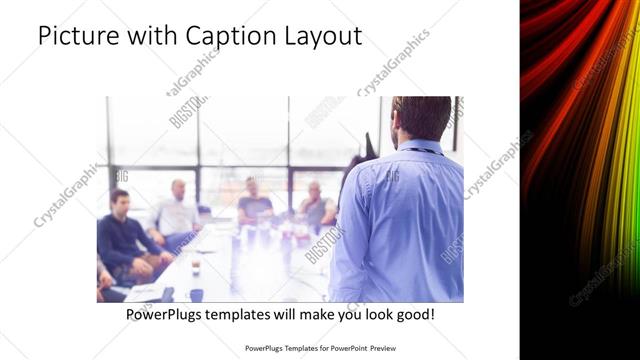 Picture with Caption presentation slide layout