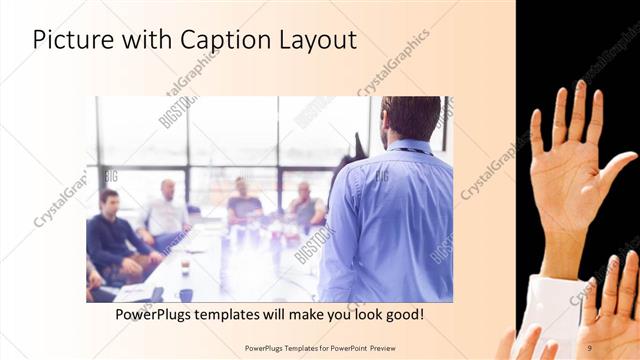 Picture with Caption presentation slide layout