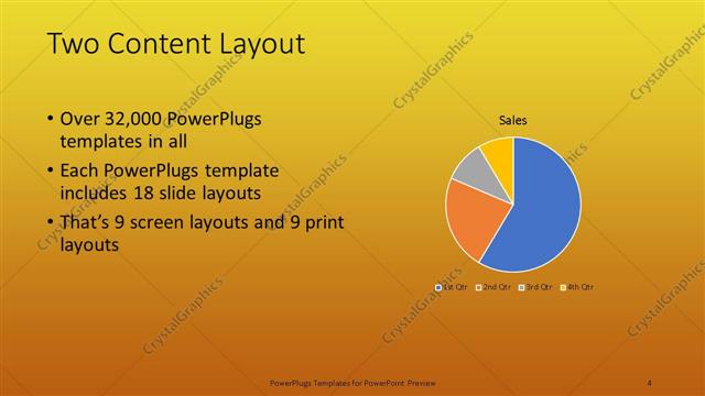Two Content presentation slide layout