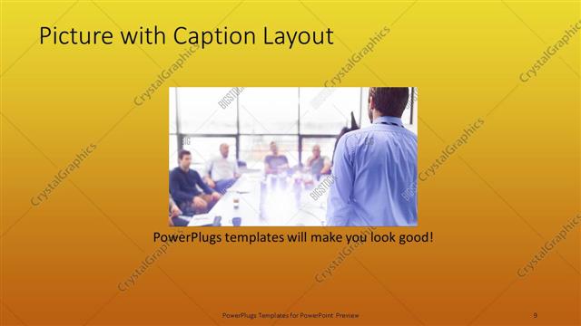 Picture with Caption presentation slide layout