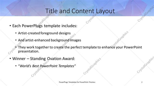Title and Content presentation slide layout