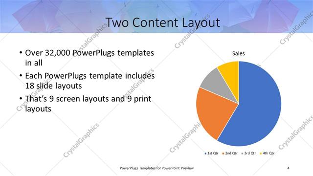 Two Content presentation slide layout
