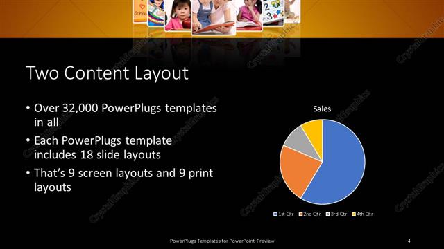 Two Content presentation slide layout