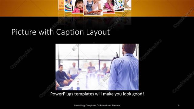 Picture with Caption presentation slide layout