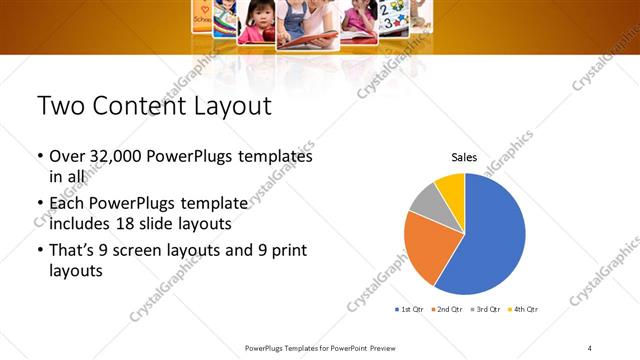 Two Content presentation slide layout