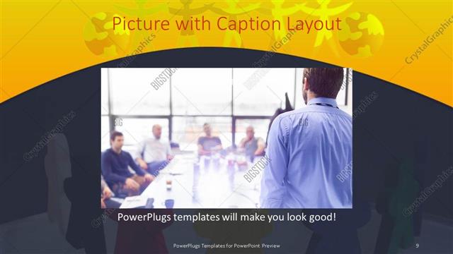 Picture with Caption presentation slide layout