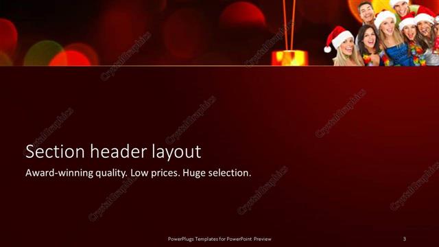 Section Header presentation slide layout