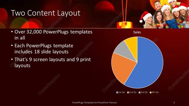 Two Content presentation slide layout