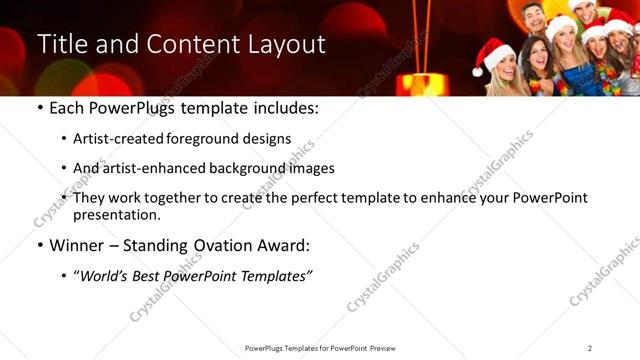 Title and Content presentation slide layout