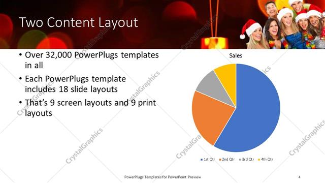 Two Content presentation slide layout