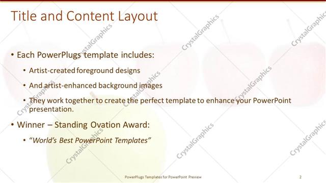 Title and Content presentation slide layout