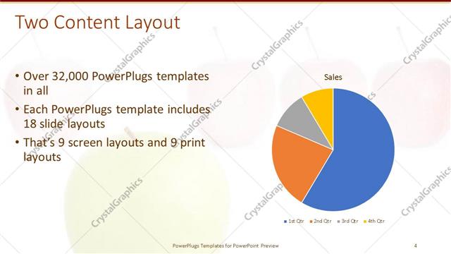 Two Content presentation slide layout