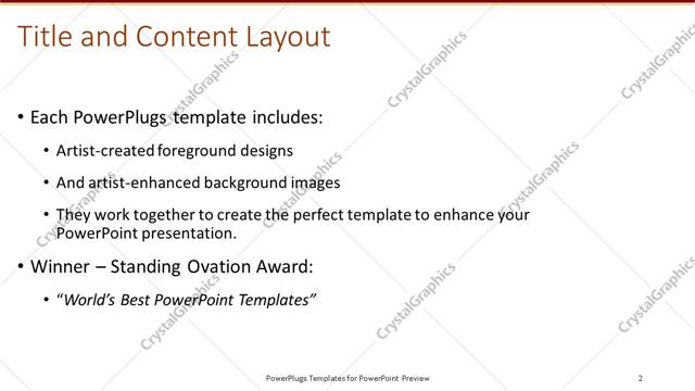 Title and Content presentation slide layout