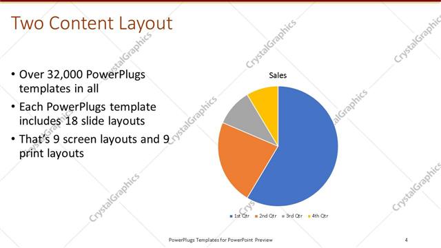 Two Content presentation slide layout