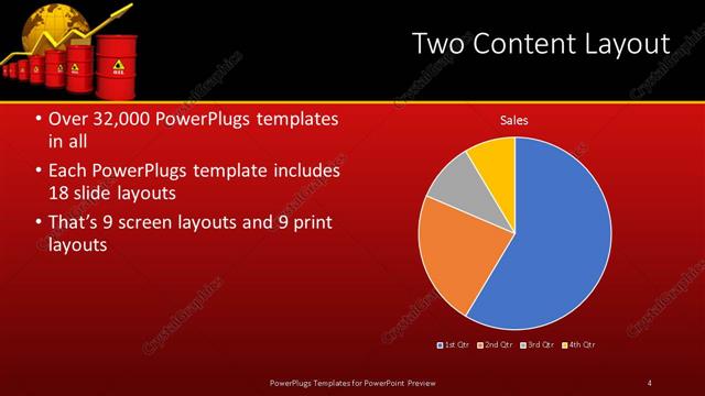Two Content presentation slide layout
