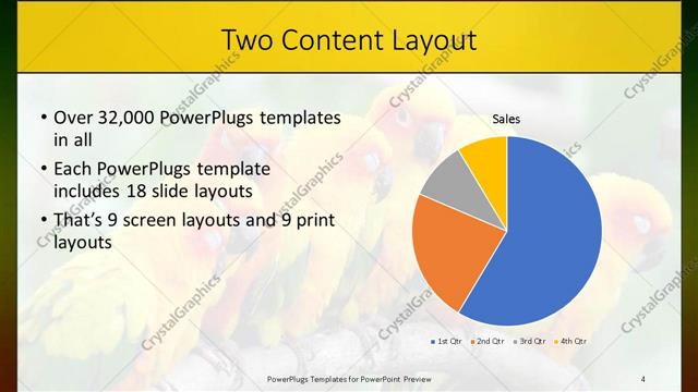 Two Content presentation slide layout