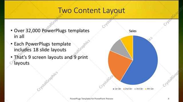 Two Content presentation slide layout