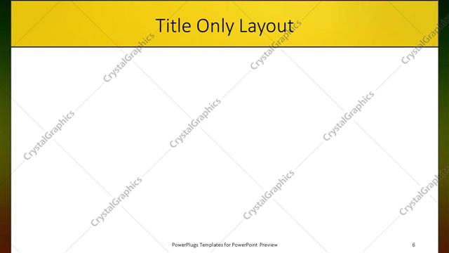 Title Only presentation slide layout