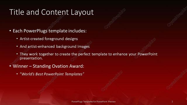Title and Content presentation slide layout