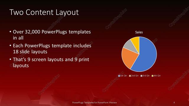 Two Content presentation slide layout