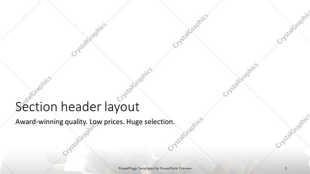 Section Header presentation slide layout