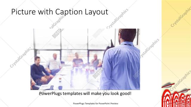 Picture with Caption presentation slide layout