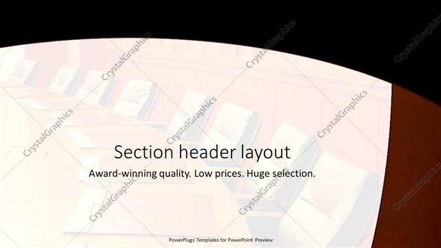 Section Header presentation slide layout