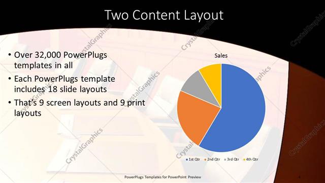 Two Content presentation slide layout