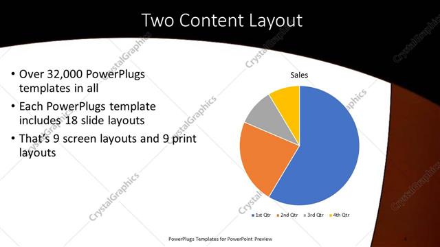 Two Content presentation slide layout