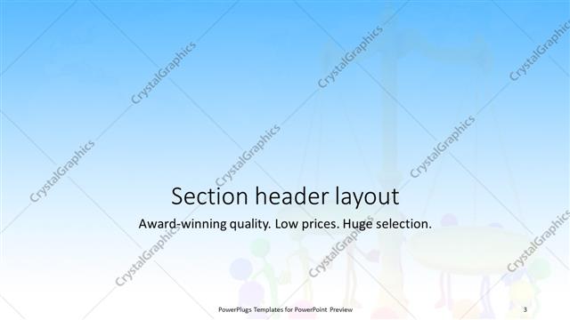 Section Header presentation slide layout
